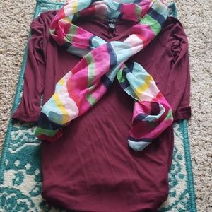 Top with scarf